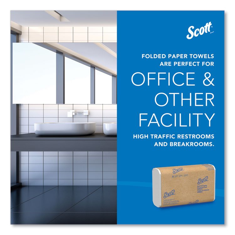 Essential Multi-Fold Towels, Plus Tier, Absorbency Pockets, 1-Ply, 9.2 x 9.4, White, 250/Packs, 16 Packs/Carton - Image 9
