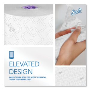 Essential High Capacity Hard Roll Towel, 1-Ply, 8" x 950 ft, White, 6 Rolls/Carton