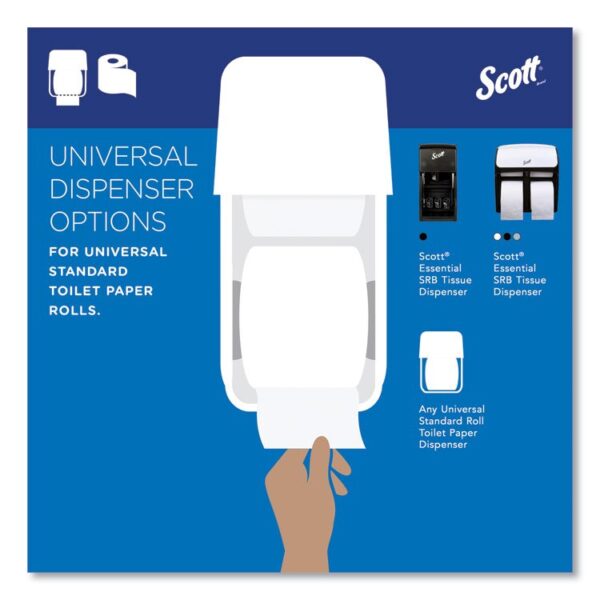 Essential 100% Recycled Fiber SRB Bathroom Tissue, Septic Safe, 2-Ply, White, 473 Sheets/Roll, 80 Rolls/Carton - Image 8