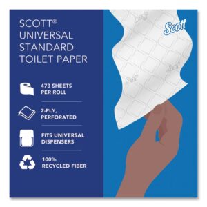 Essential 100% Recycled Fiber SRB Bathroom Tissue, Septic Safe, 2-Ply, White, 473 Sheets/Roll, 80 Rolls/Carton