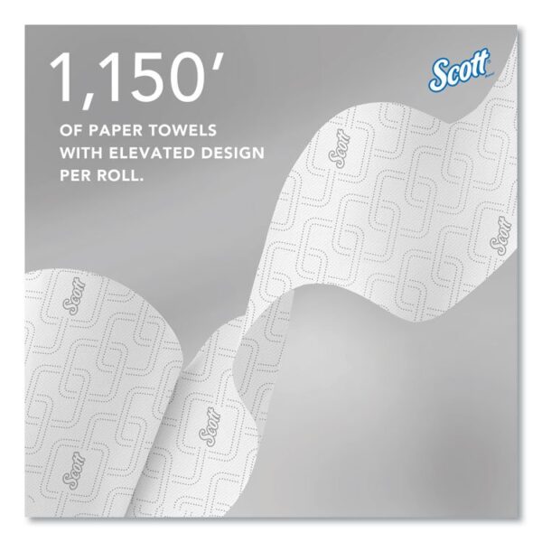 Pro Hard Roll Paper Towels with Elevated Scott Design for Scott Pro Dispenser, Blue Core Only, 1-Ply, 1,150 ft, 6 Rolls/CT - Image 4