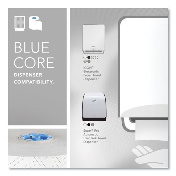 Pro Hard Roll Paper Towels with Elevated Scott Design for Scott Pro Dispenser, Blue Core Only, 1-Ply, 1,150 ft, 6 Rolls/CT - Image 5
