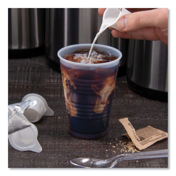 High-Impact Polystyrene Squat Cold Cups, 12 oz, Plastic, Translucent, 50/Sleeve, 20 Sleeves/Carton - Image 4