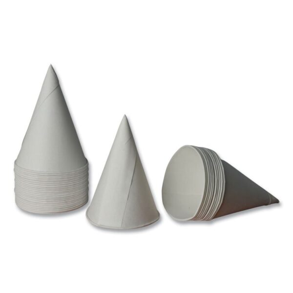 Cone Cups, 4.5 oz, Sugarcane, White, 5,000/Carton - Image 2
