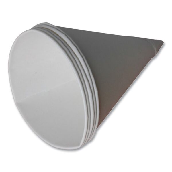 Cone Cups, 4.5 oz, Sugarcane, White, 5,000/Carton - Image 3