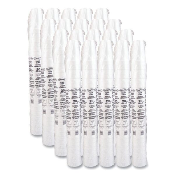 Foam Drink Cups, 20 oz, White, 500/Carton - Image 7