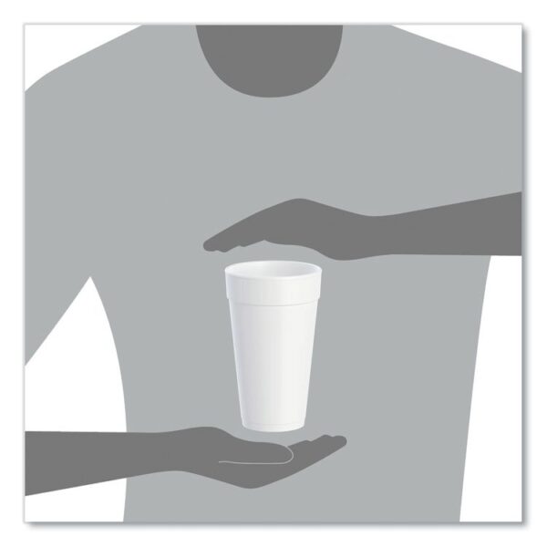 Foam Drink Cups, 20 oz, White, 500/Carton - Image 5
