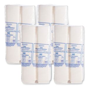Foam Hinged Lid Containers, 6 x 5.78 x 3, White, 500/Carton