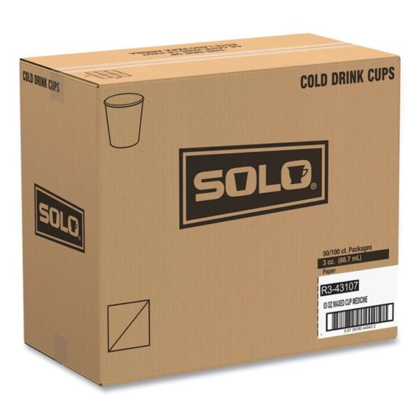 Paper Medical and Dental Graduated Cups, 3 oz, Paper, White/Blue, 100/Bag, 50 Bags/Carton - Image 2