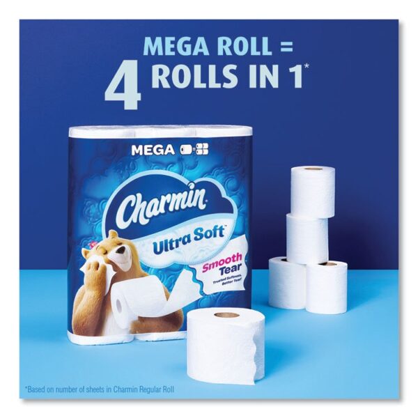 Ultra Soft Bathroom Tissue, Mega Roll, Septic Safe, 2-Ply, White, 224 Sheets/Roll, 18 Rolls/Carton - Image 7