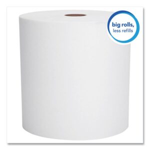 Essential High Capacity Hard Roll Towels for Business, Absorbency Pockets, 1-Ply, 8" x 950 ft, 1.75" Core, White, 6 Rolls/CT