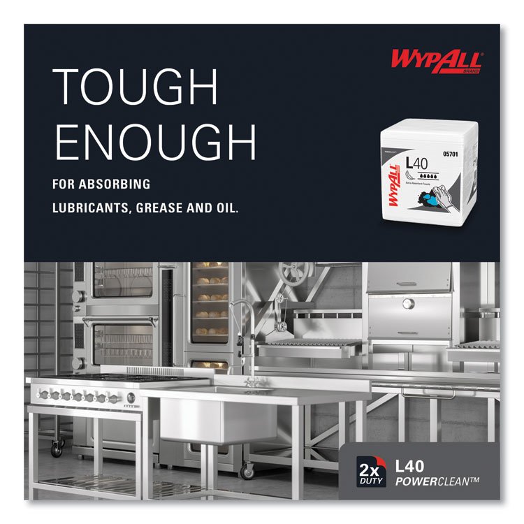 L40 Towels, 1/4 Fold, 12.5 x 12, White, 56/Box, 18 Packs/Carton - Image 8