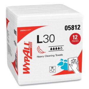 L30 Towels, Quarter Fold, 12.5 x 12, 90/Polypack, 12 Polypacks/Carton