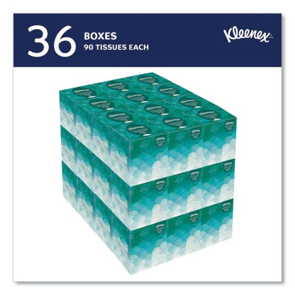 Boutique White Facial Tissue for Business, Pop-Up Box, 2-Ply, 90 Sheets/Box, 36 Boxes/Carton - Image 2