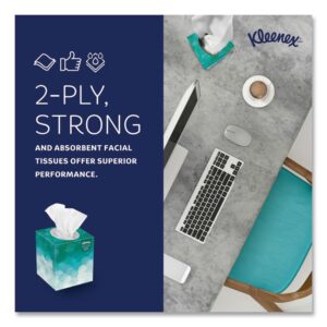 Boutique White Facial Tissue for Business, Pop-Up Box, 2-Ply, 95 Sheets/Box, 6 Boxes/Pack